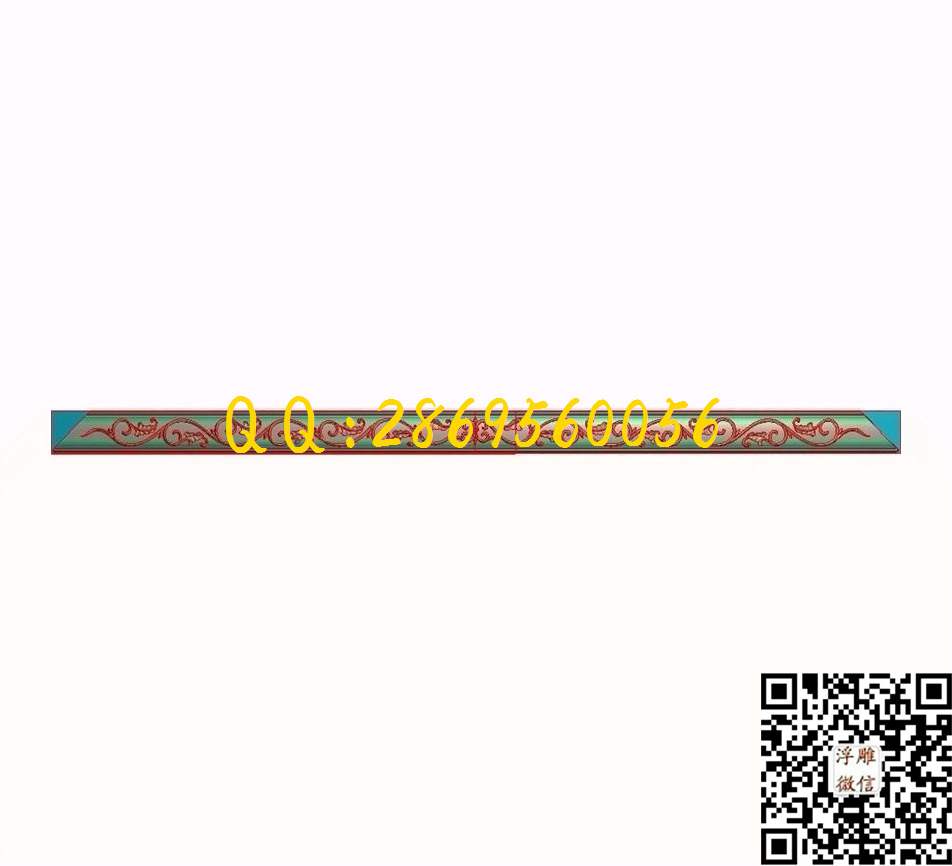 洋花11 1265-64-8_欧式木门长条洋花贴花门上花门芯门楣精雕图浮雕图